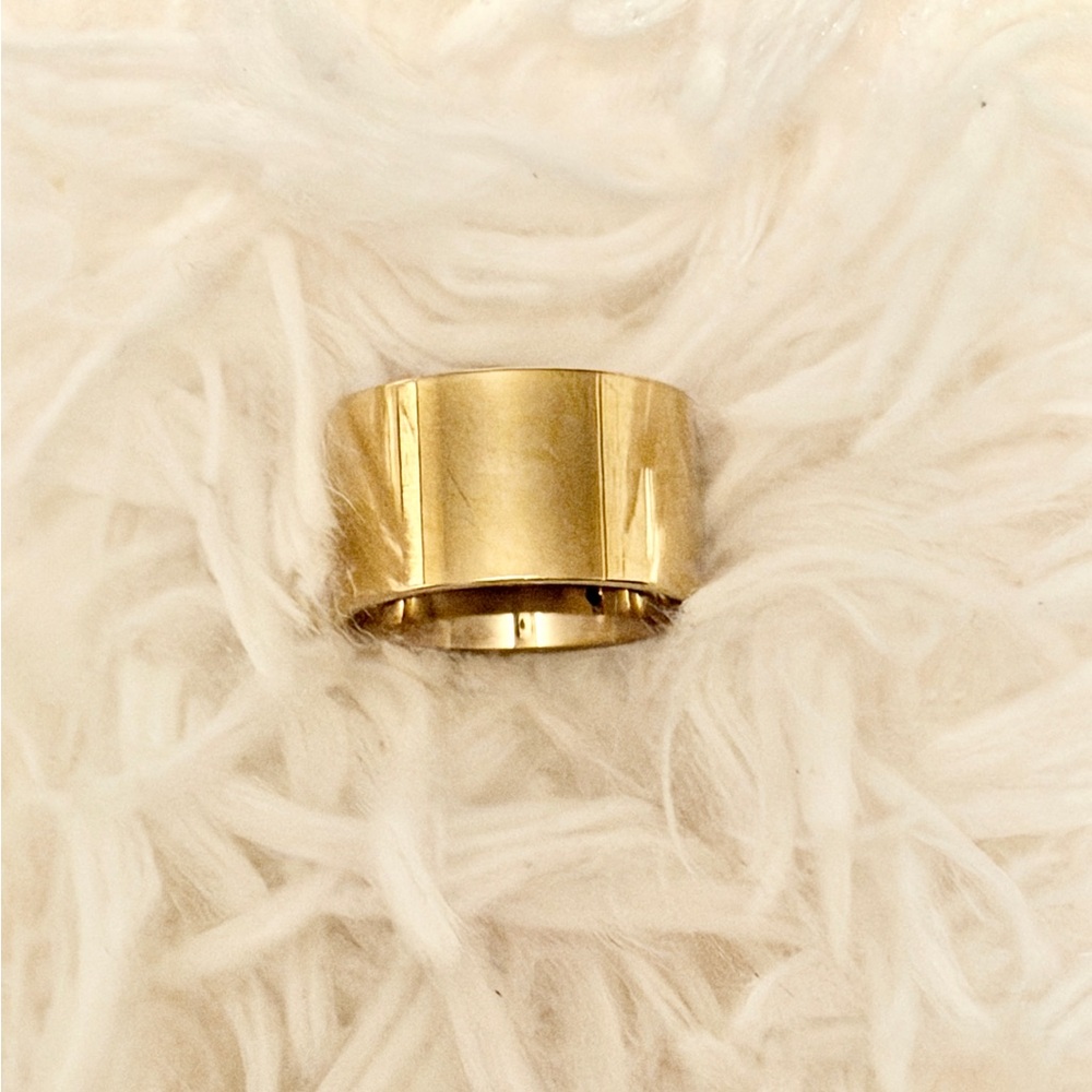 NWOT 18K Stainless Steel Ring sz 8 - Picture 3 of 4